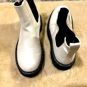 Sincerely Jules White Combat Boots